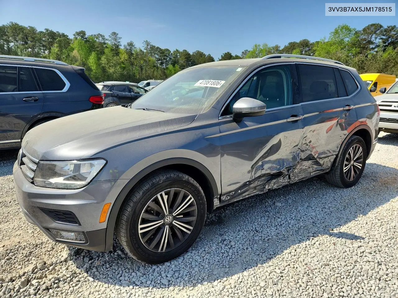 VOLKSWAGEN TIGUAN 2018, VIN 3VV3B7AX5JM178515