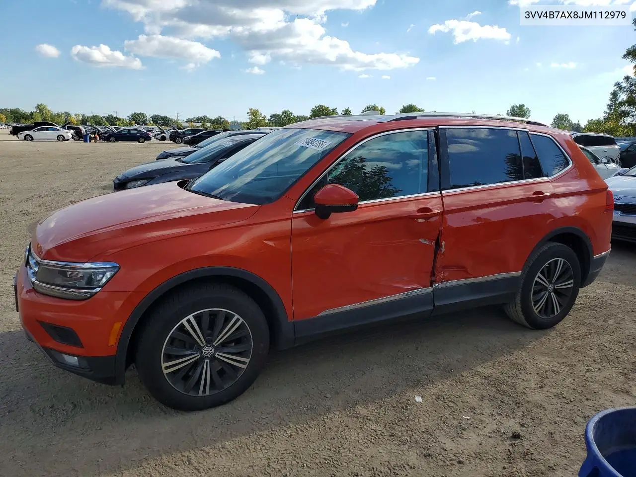 VOLKSWAGEN TIGUAN 2018, VIN 3VV4B7AX8JM112979