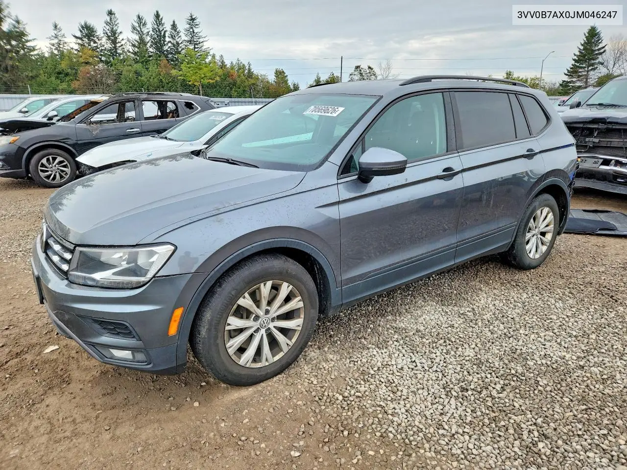 VOLKSWAGEN TIGUAN 2018, VIN 3VV0B7AX0JM046247