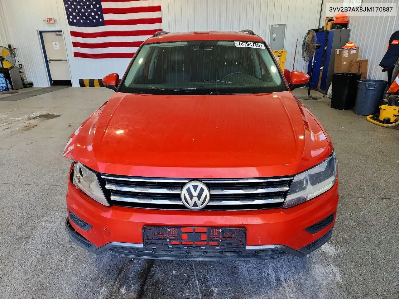2018 VOLKSWAGEN TIGUAN VIN 3VV2B7AX8JM170887 — фото 5