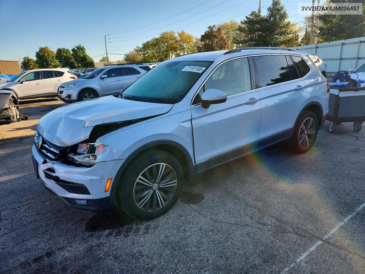 VOLKSWAGEN TIGUAN 2018, VIN 3VV2B7AX4JM036457