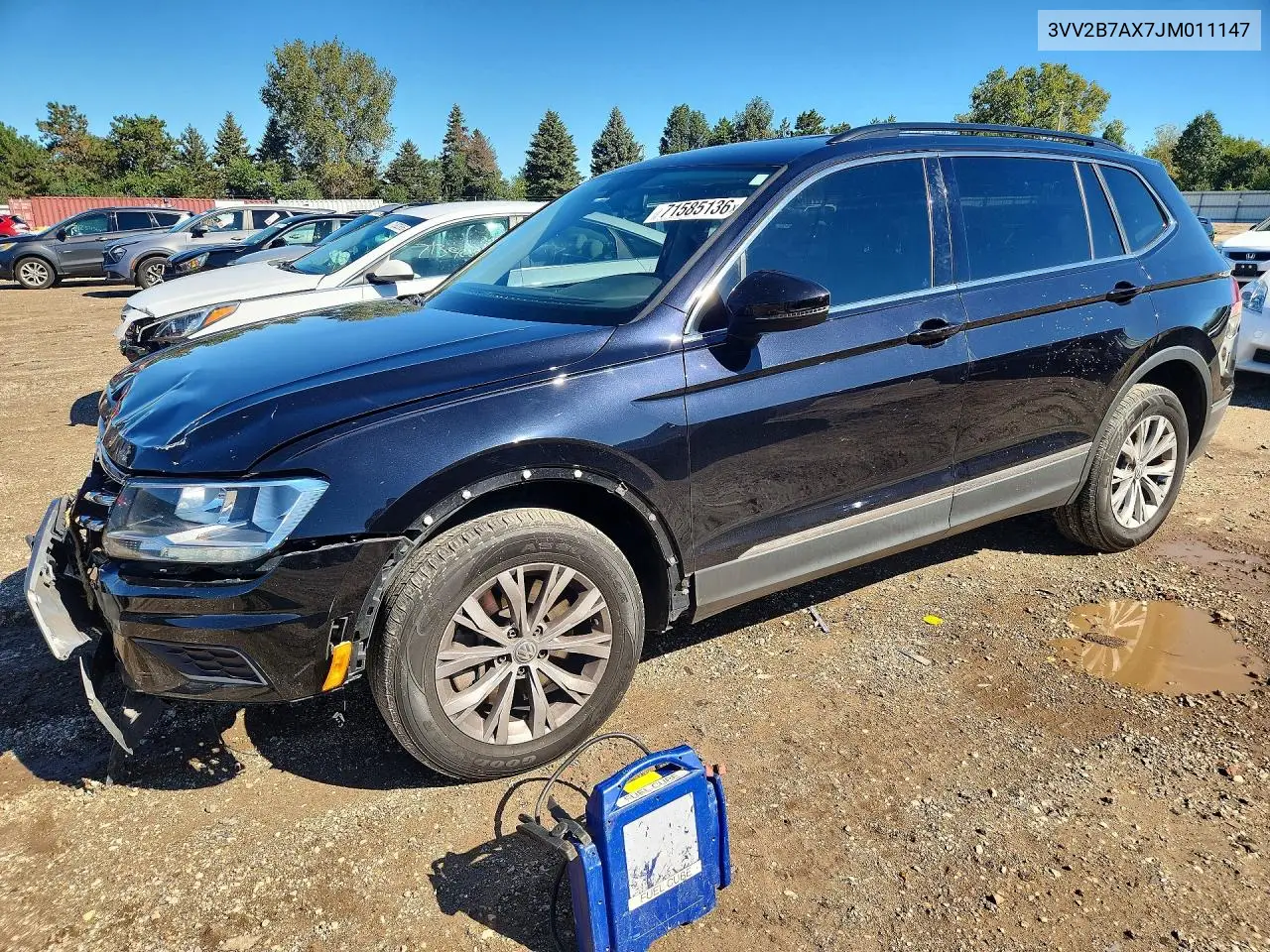 VOLKSWAGEN TIGUAN 2018, VIN 3VV2B7AX7JM011147
