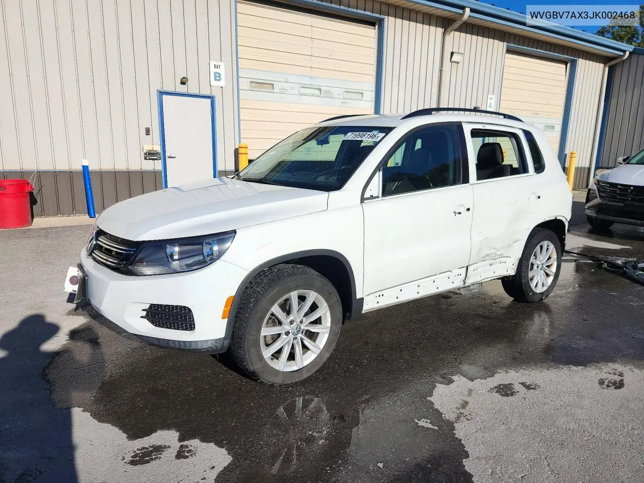 VOLKSWAGEN TIGUAN 2018, VIN WVGBV7AX3JK002468