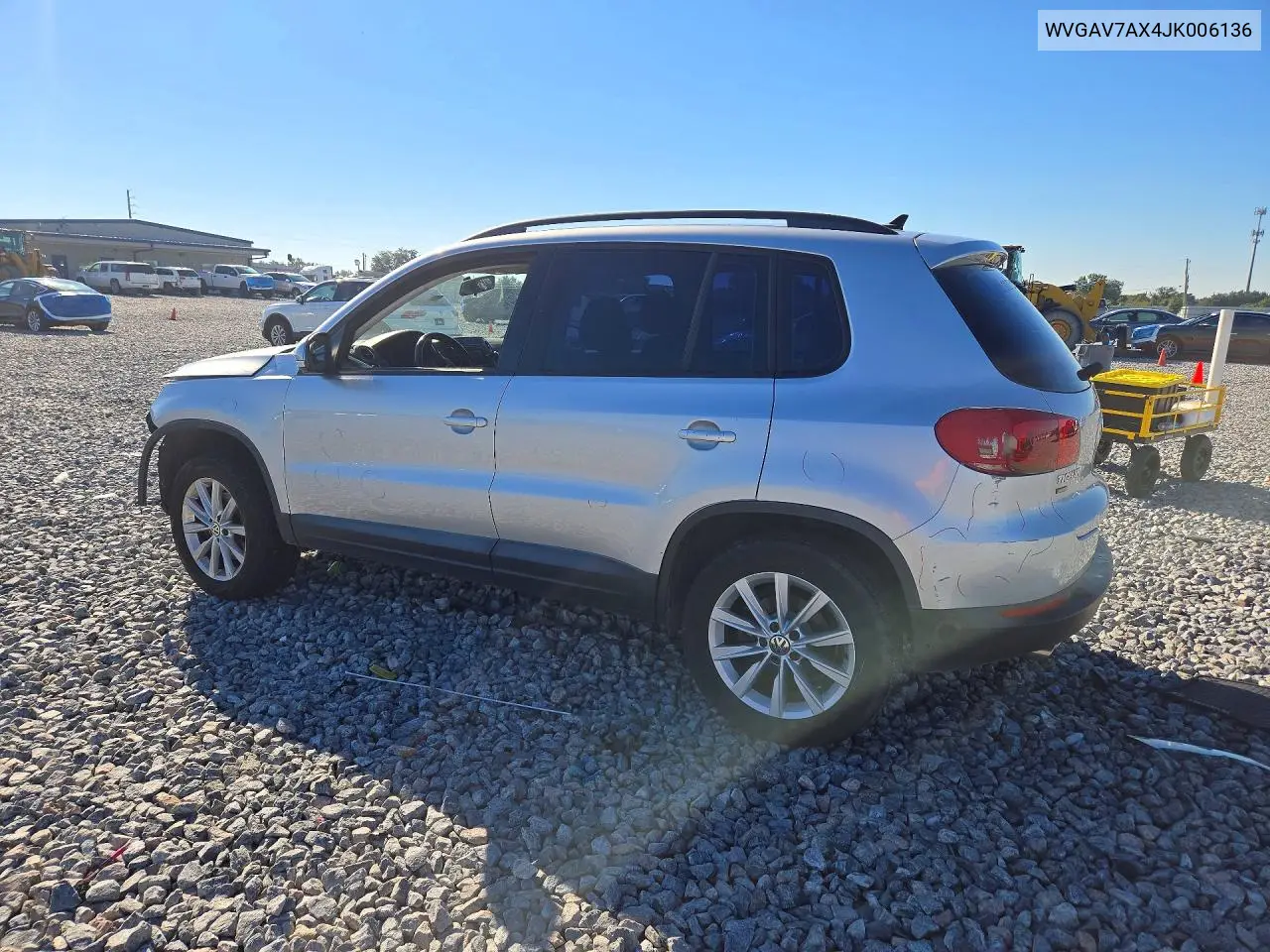 2018 VOLKSWAGEN TIGUAN VIN WVGAV7AX4JK006136 — фото 2