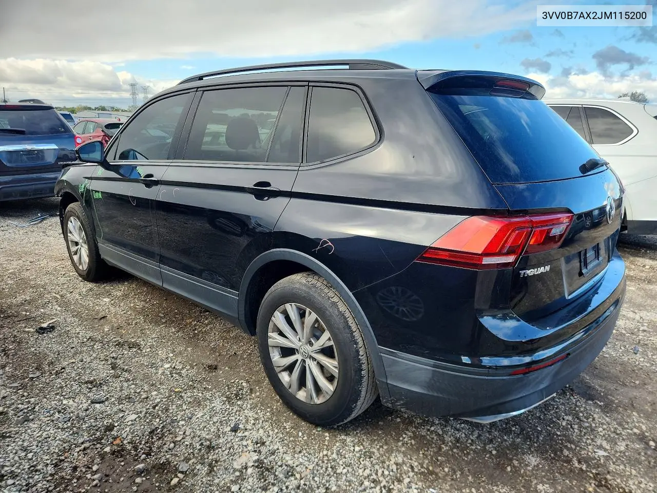 2018 VOLKSWAGEN TIGUAN VIN 3VV0B7AX2JM115200 — фото 2