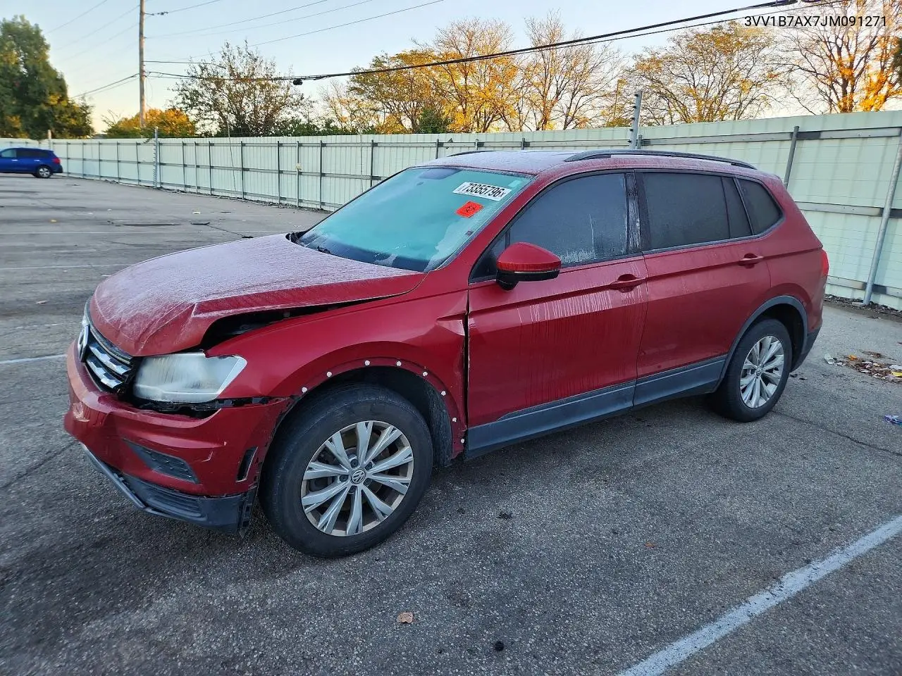 VOLKSWAGEN TIGUAN 2018, VIN 3VV1B7AX7JM091271