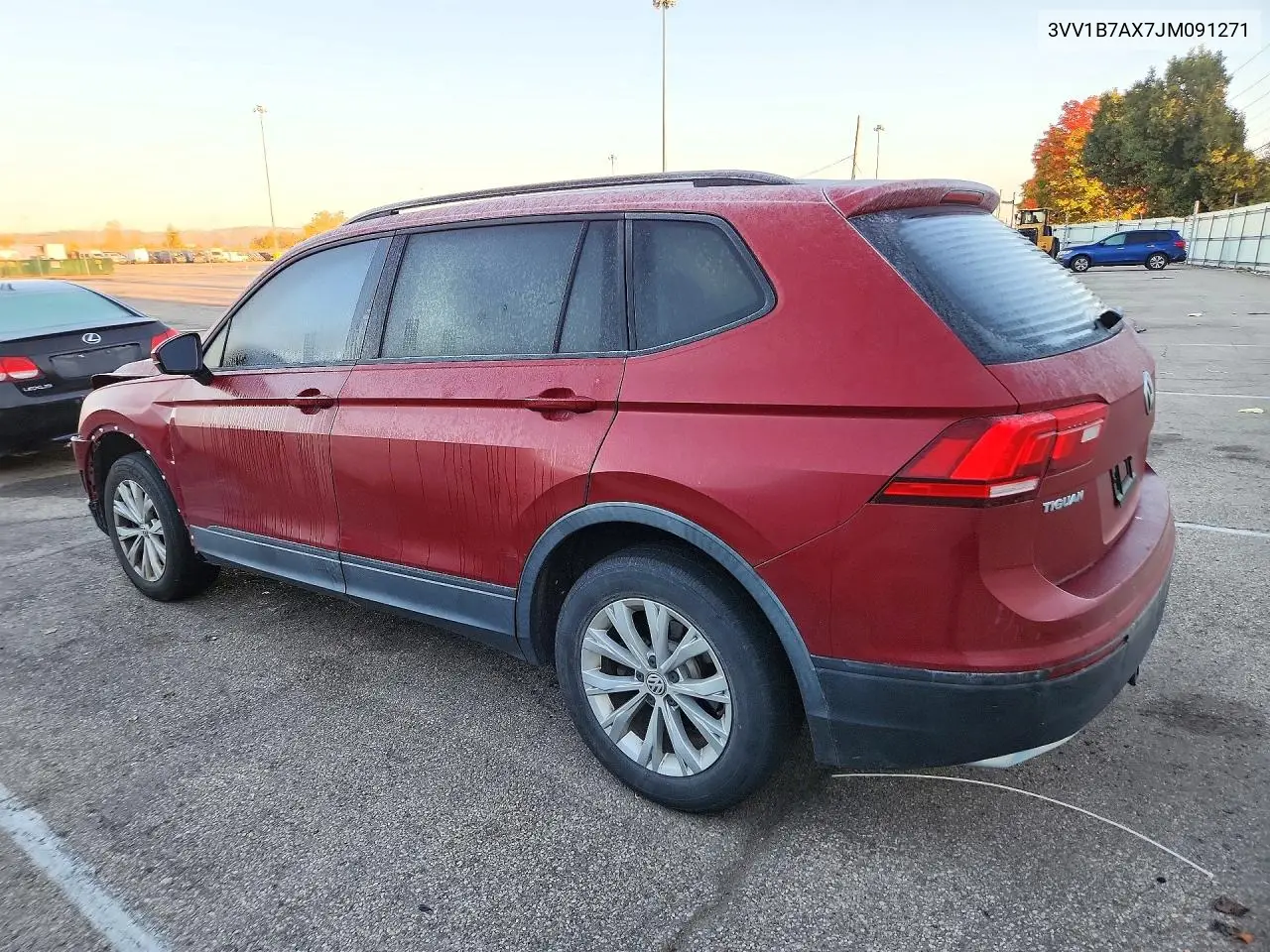2018 VOLKSWAGEN TIGUAN VIN 3VV1B7AX7JM091271 — фото 2