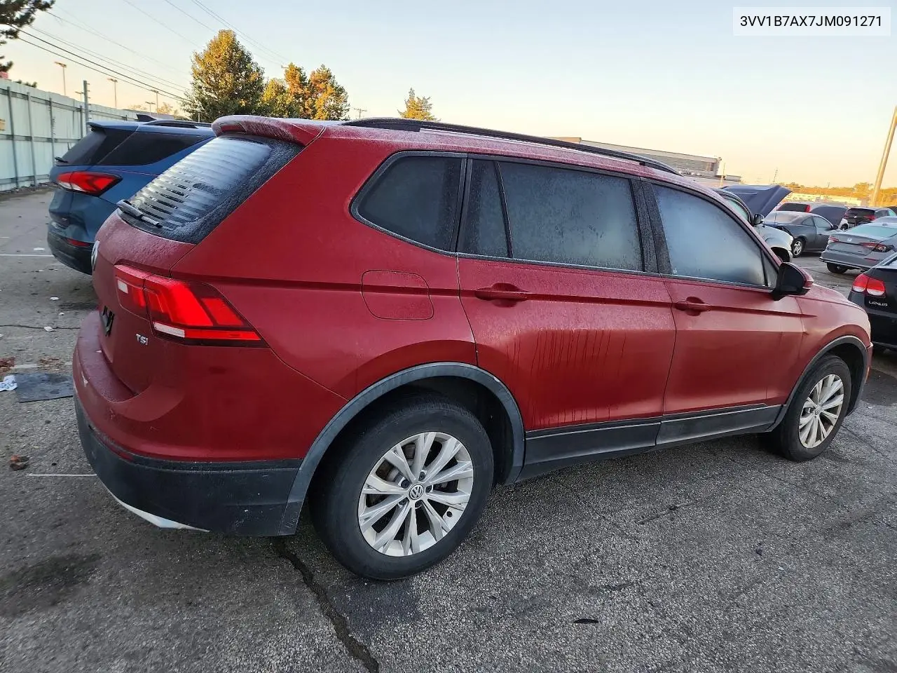 2018 VOLKSWAGEN TIGUAN VIN 3VV1B7AX7JM091271 — фото 3