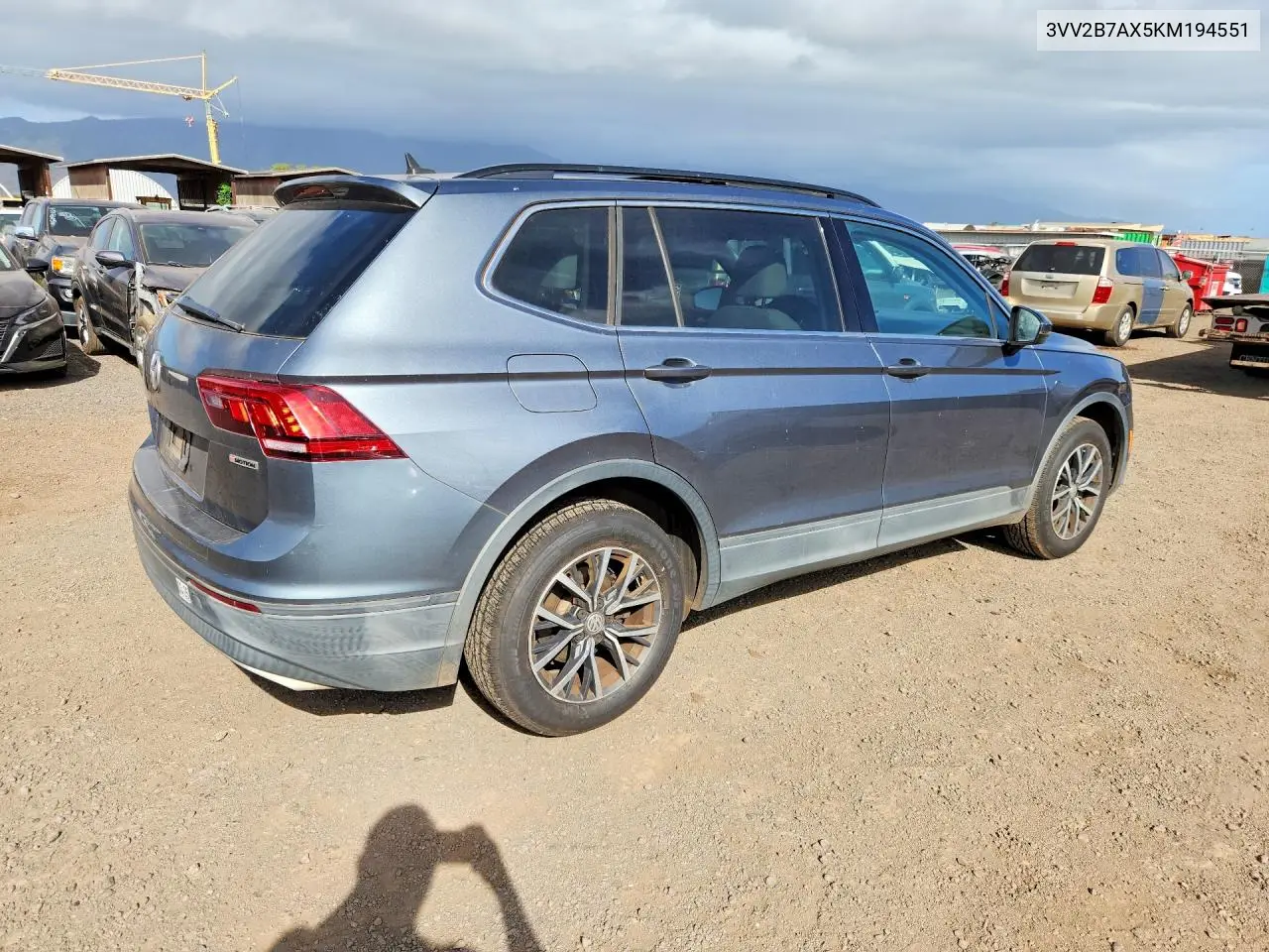 2019 VOLKSWAGEN TIGUAN VIN 3VV2B7AX5KM194551 — фото 3