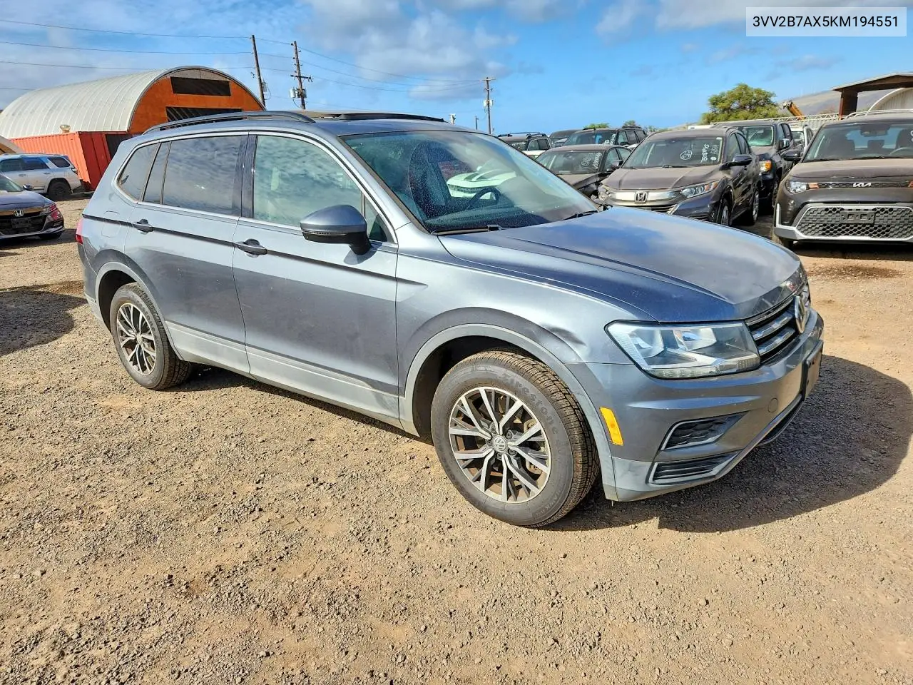 2019 VOLKSWAGEN TIGUAN VIN 3VV2B7AX5KM194551 — фото 4