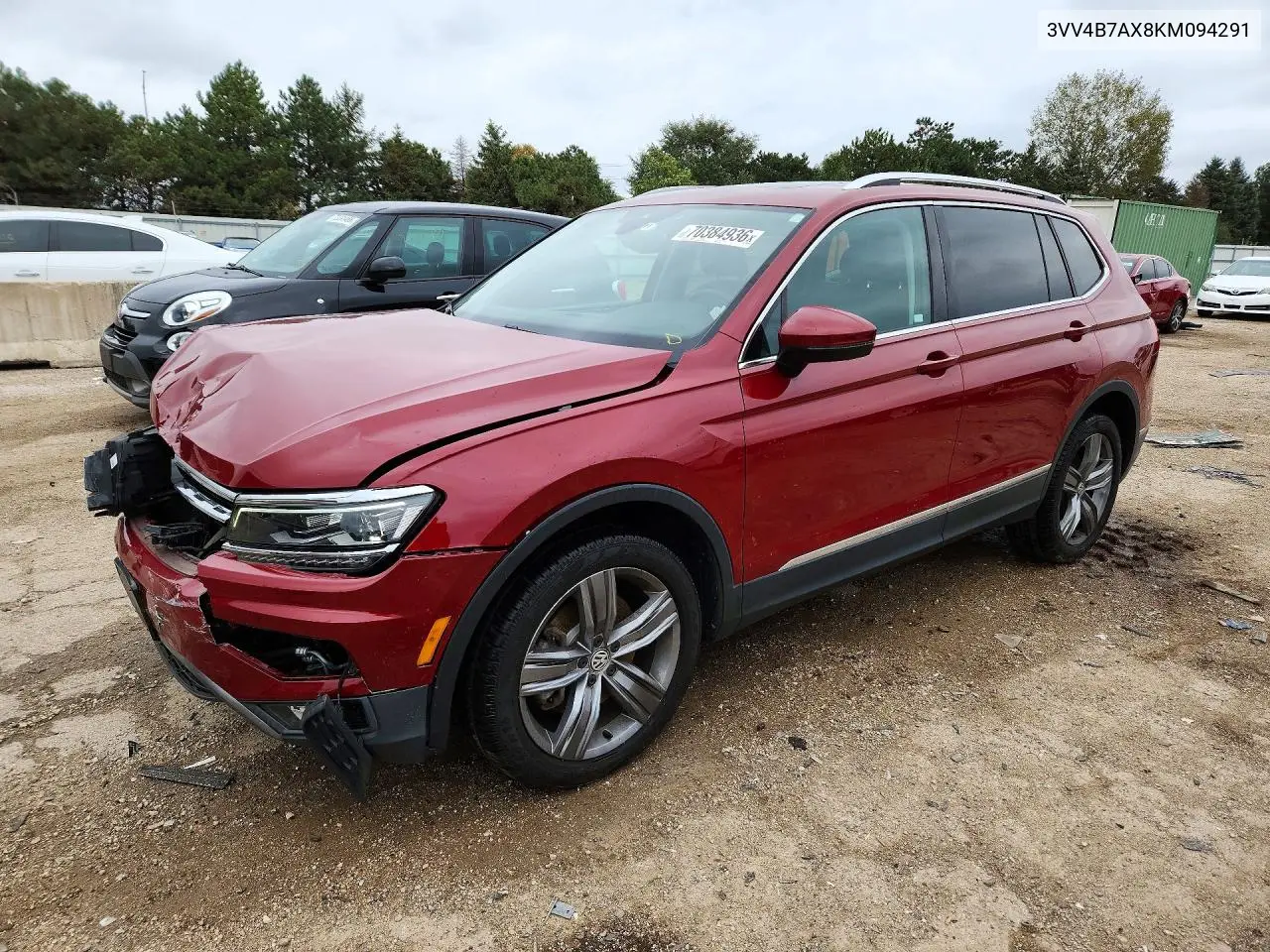 VOLKSWAGEN TIGUAN 2019, VIN 3VV4B7AX8KM094291