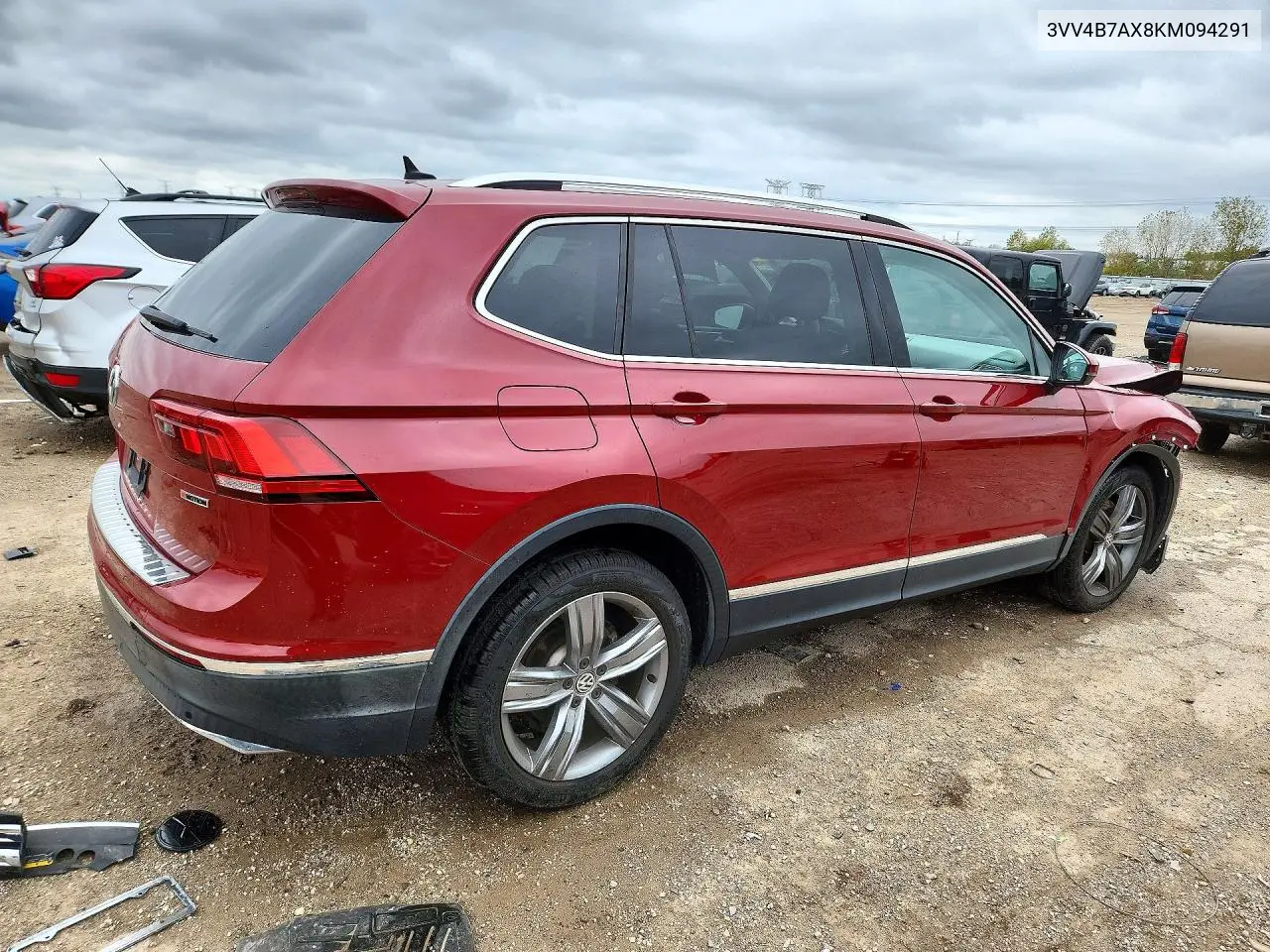 2019 VOLKSWAGEN TIGUAN VIN 3VV4B7AX8KM094291 — фото 3