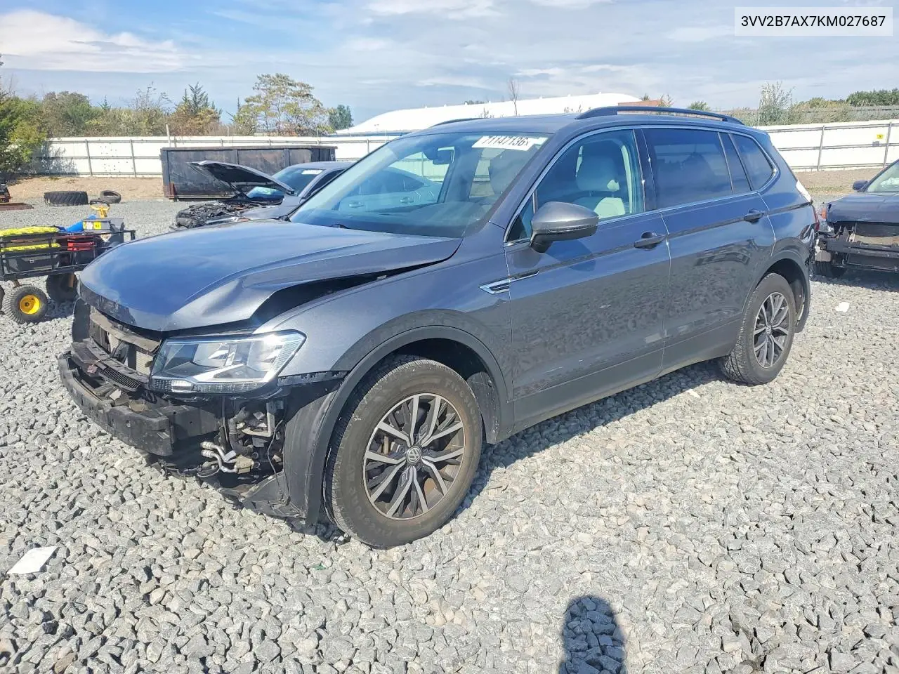 VOLKSWAGEN TIGUAN 2019, VIN 3VV2B7AX7KM027687