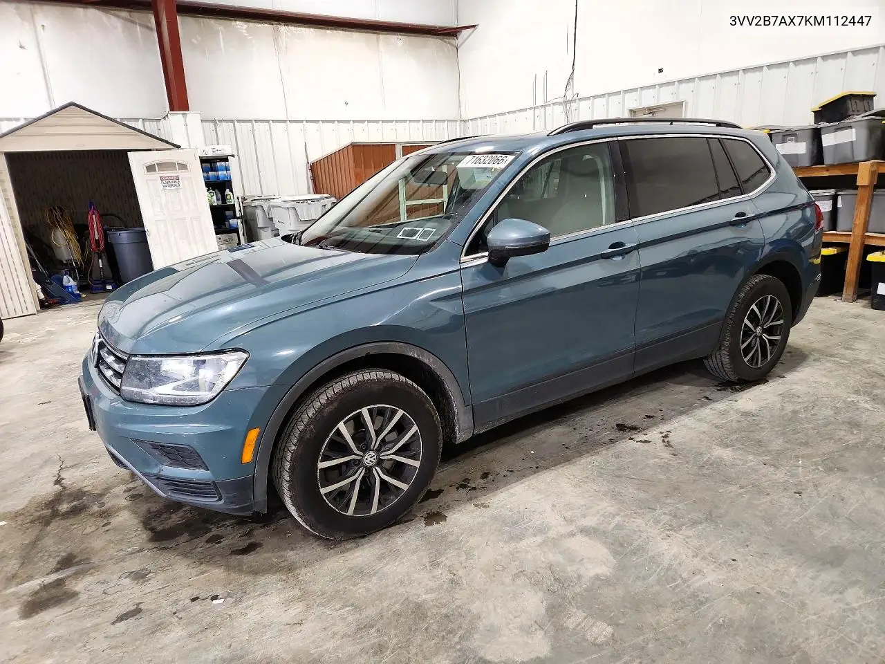 VOLKSWAGEN TIGUAN 2019, VIN 3VV2B7AX7KM112447