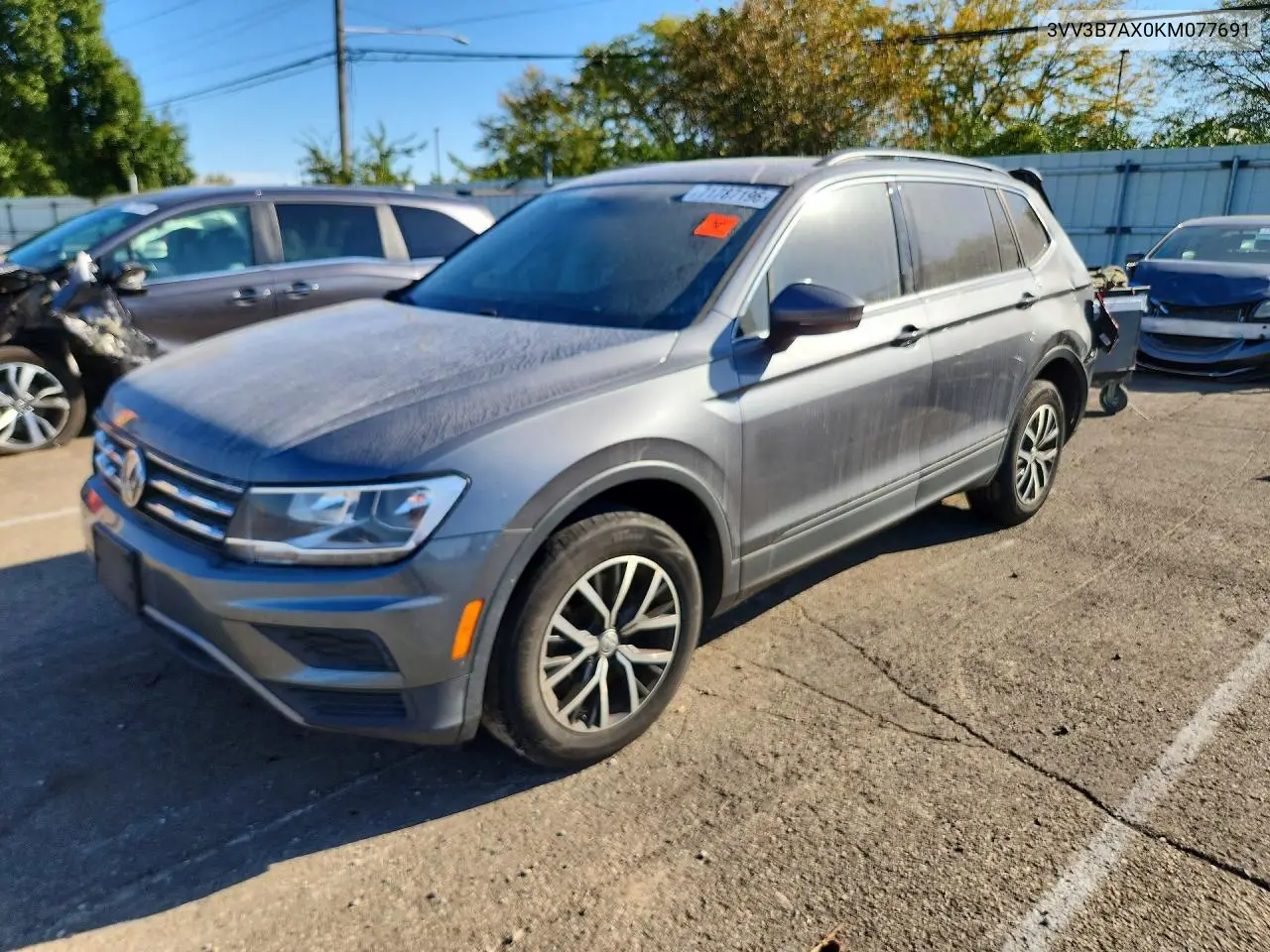 VOLKSWAGEN TIGUAN 2019, VIN 3VV3B7AX0KM077691