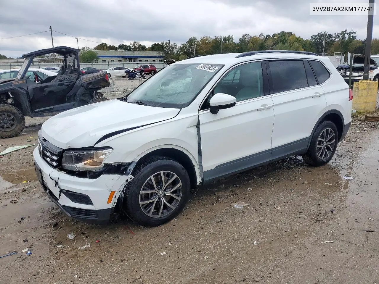 VOLKSWAGEN TIGUAN 2019, VIN 3VV2B7AX2KM177741