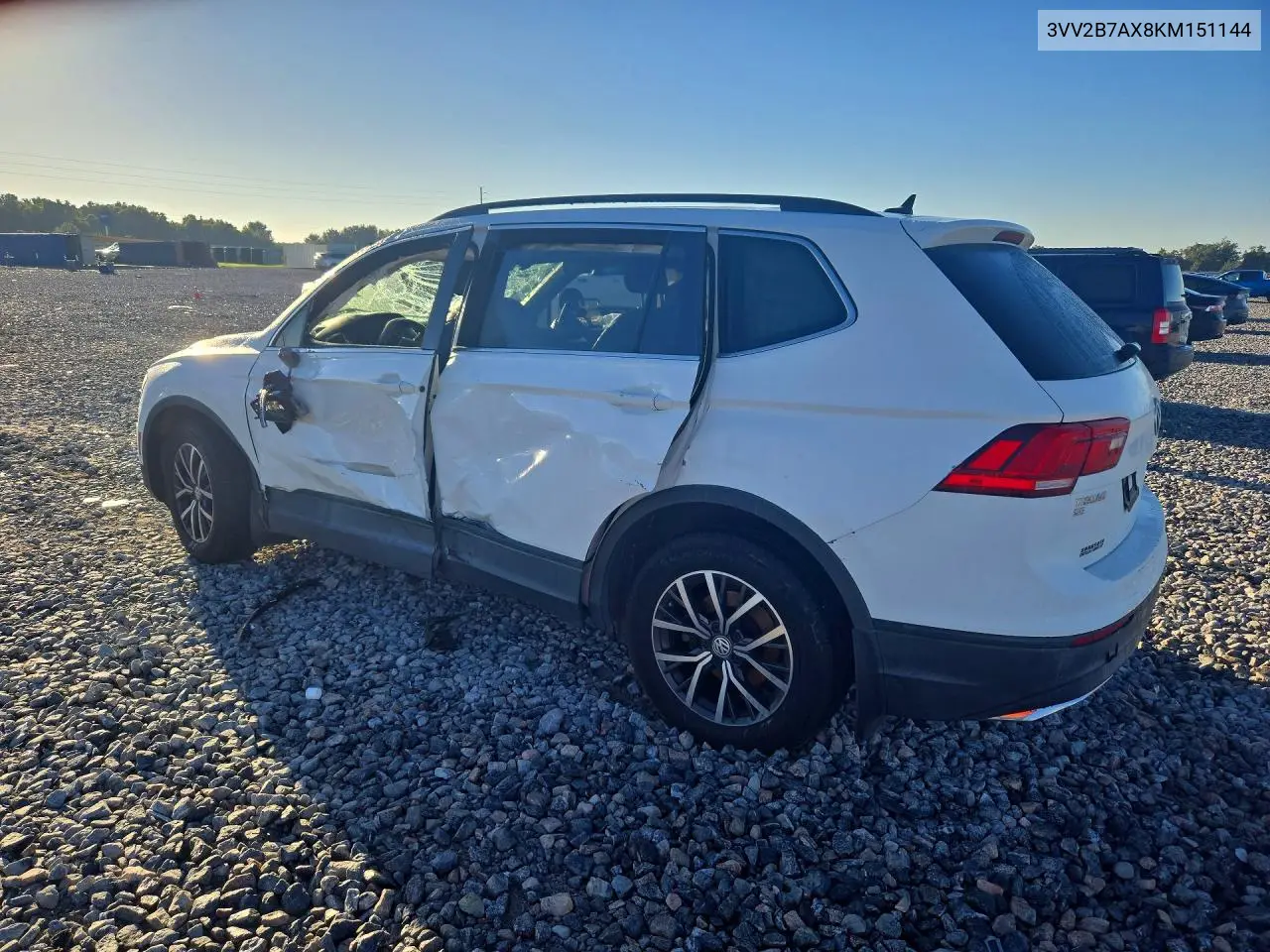 2019 VOLKSWAGEN TIGUAN VIN 3VV2B7AX8KM151144 — фото 2