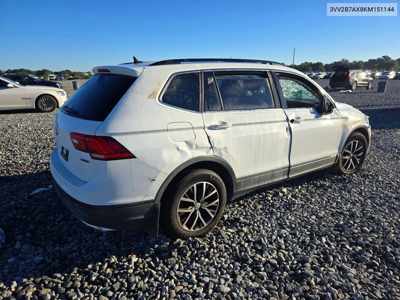 2019 VOLKSWAGEN TIGUAN VIN 3VV2B7AX8KM151144 — фото 3