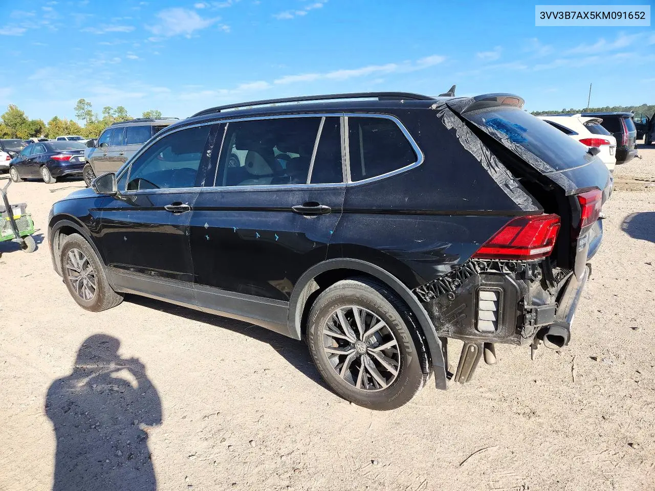 2019 VOLKSWAGEN TIGUAN VIN 3VV3B7AX5KM091652 — фото 2