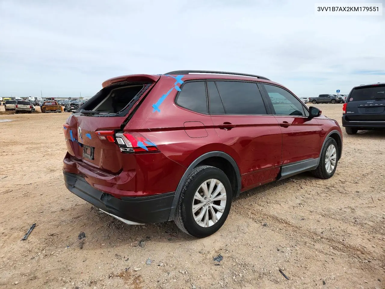 2019 VOLKSWAGEN TIGUAN VIN 3VV1B7AX2KM179551 — фото 3