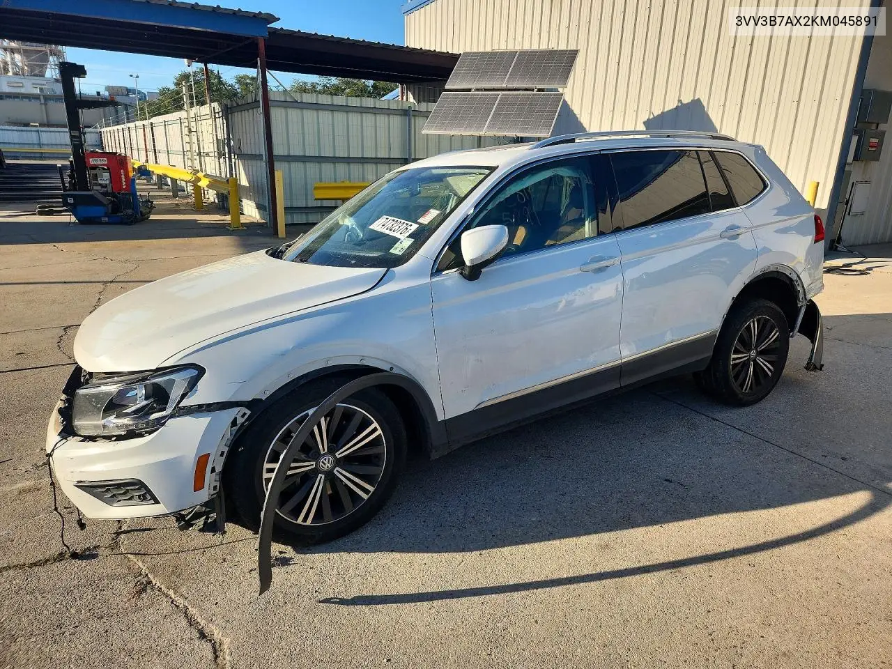 VOLKSWAGEN TIGUAN 2019, VIN 3VV3B7AX2KM045891