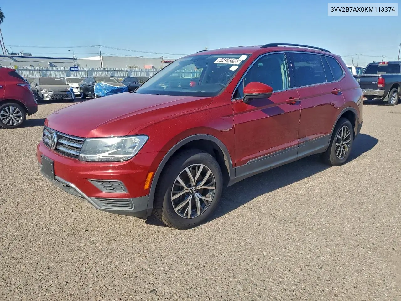 VOLKSWAGEN TIGUAN 2019, VIN 3VV2B7AX0KM113374