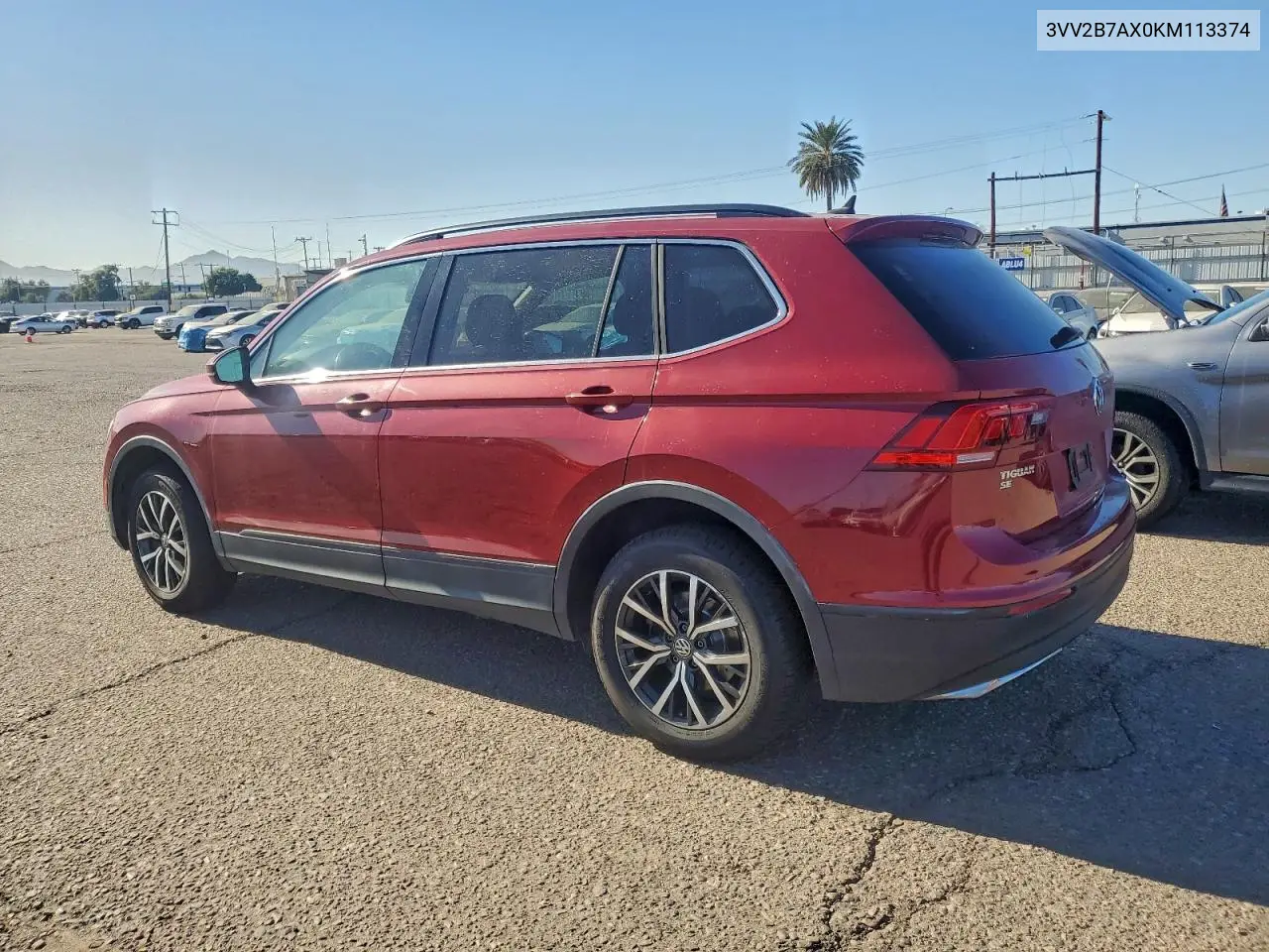 2019 VOLKSWAGEN TIGUAN VIN 3VV2B7AX0KM113374 — фото 2