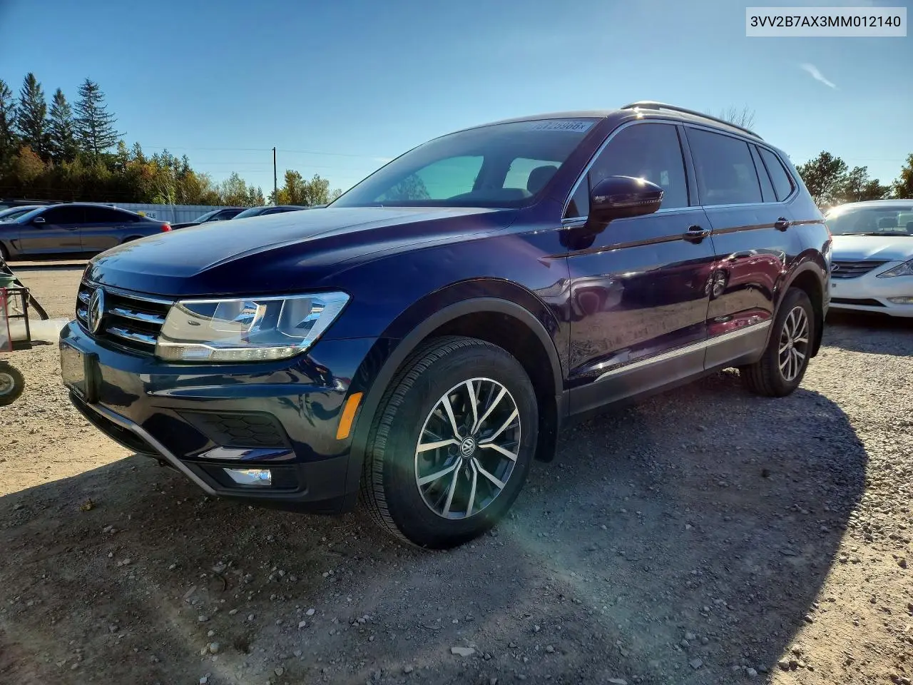 VOLKSWAGEN TIGUAN 2021, VIN 3VV2B7AX3MM012140
