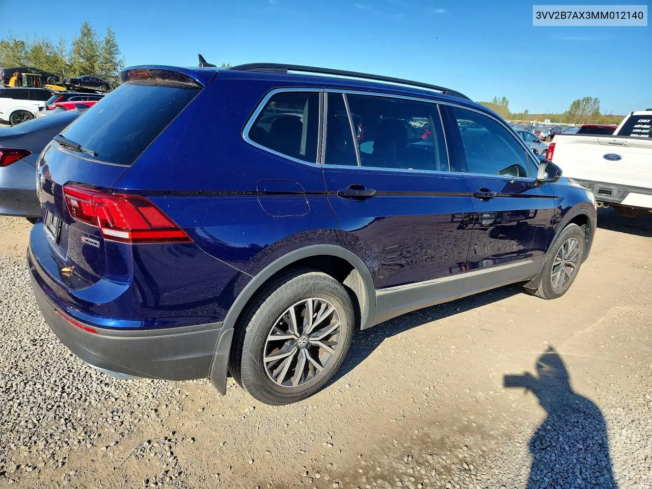 2021 VOLKSWAGEN TIGUAN VIN 3VV2B7AX3MM012140 — фото 3