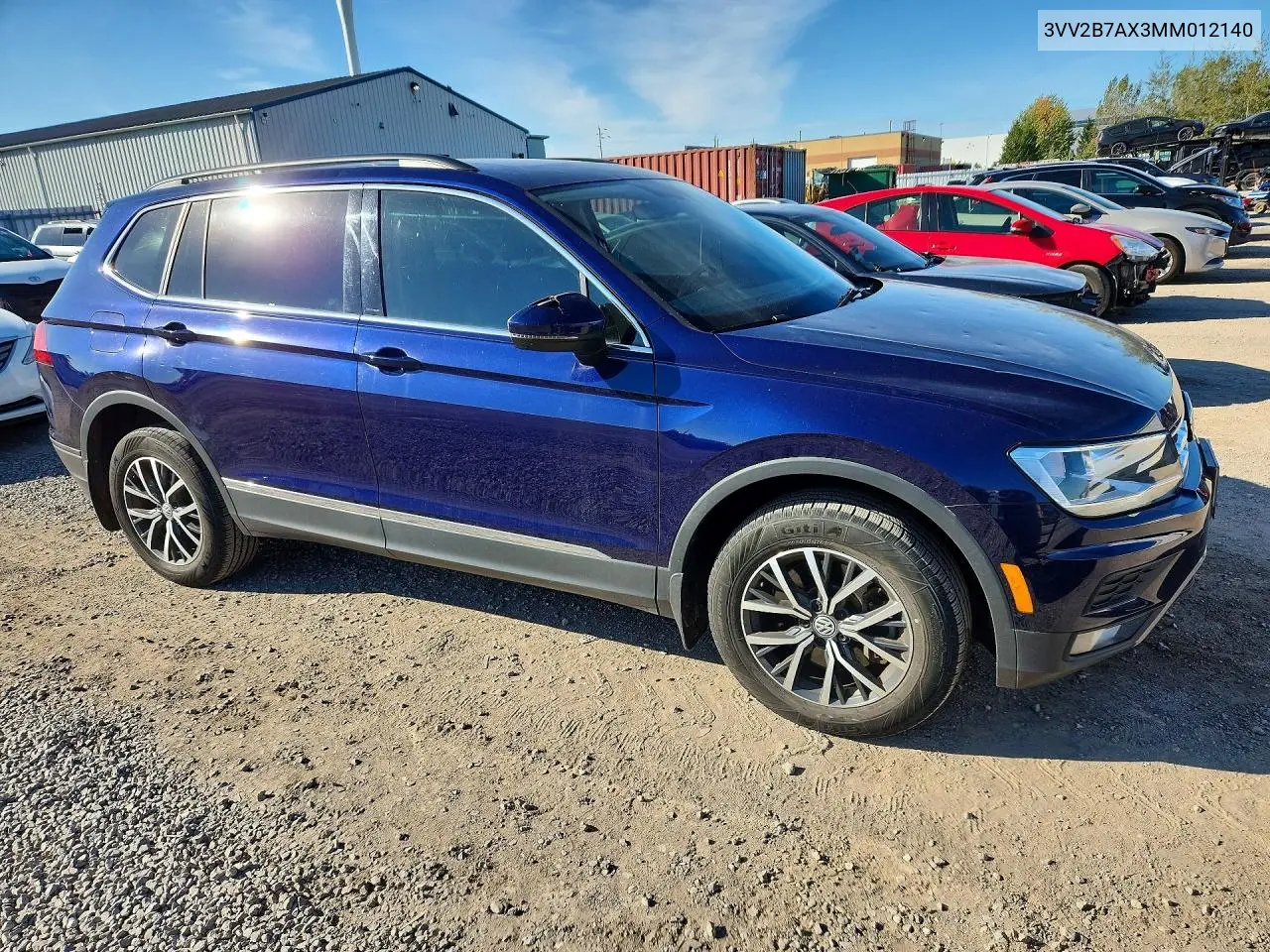 2021 VOLKSWAGEN TIGUAN VIN 3VV2B7AX3MM012140 — фото 4
