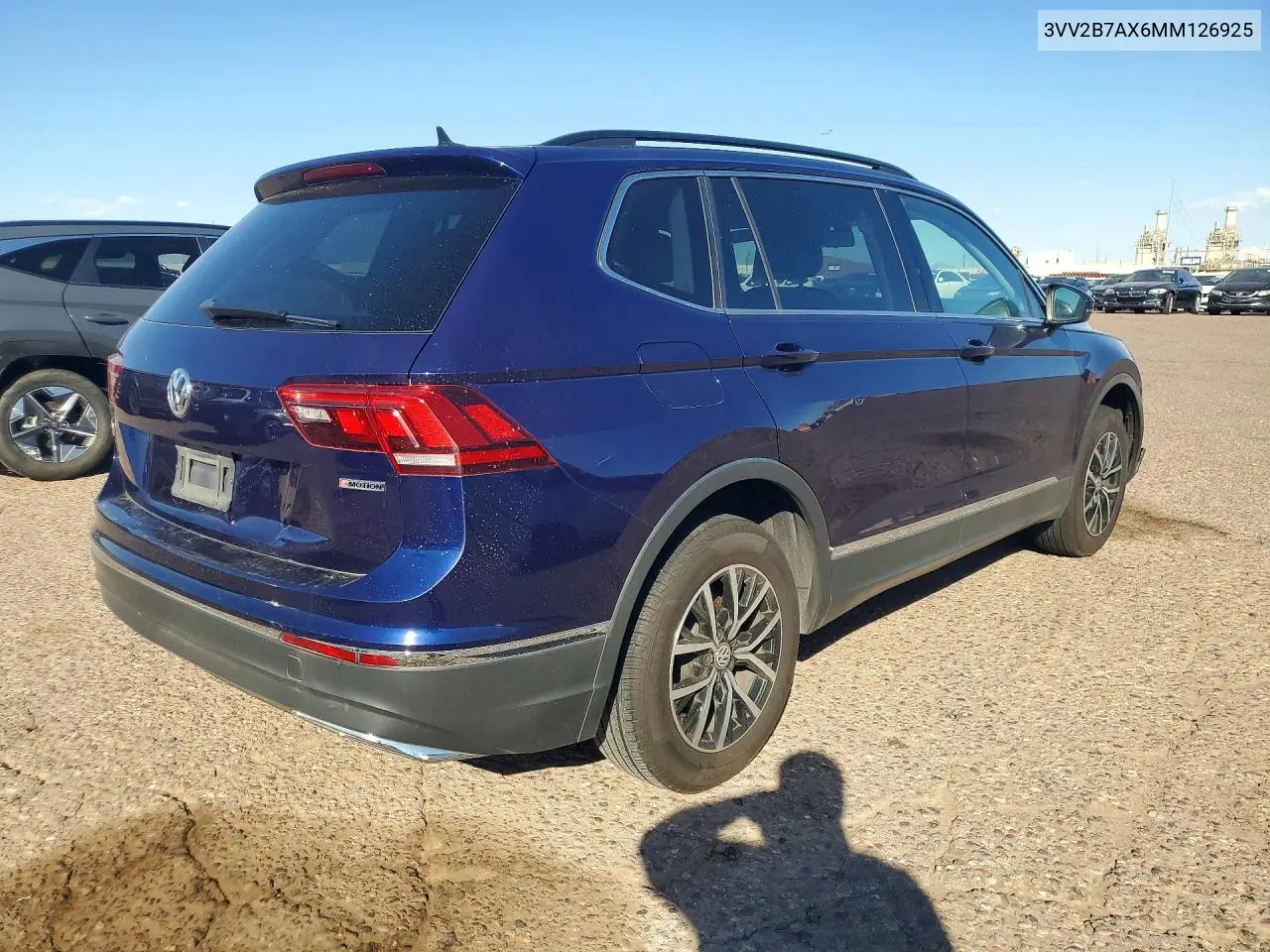 2021 VOLKSWAGEN TIGUAN VIN 3VV2B7AX6MM126925 — фото 3