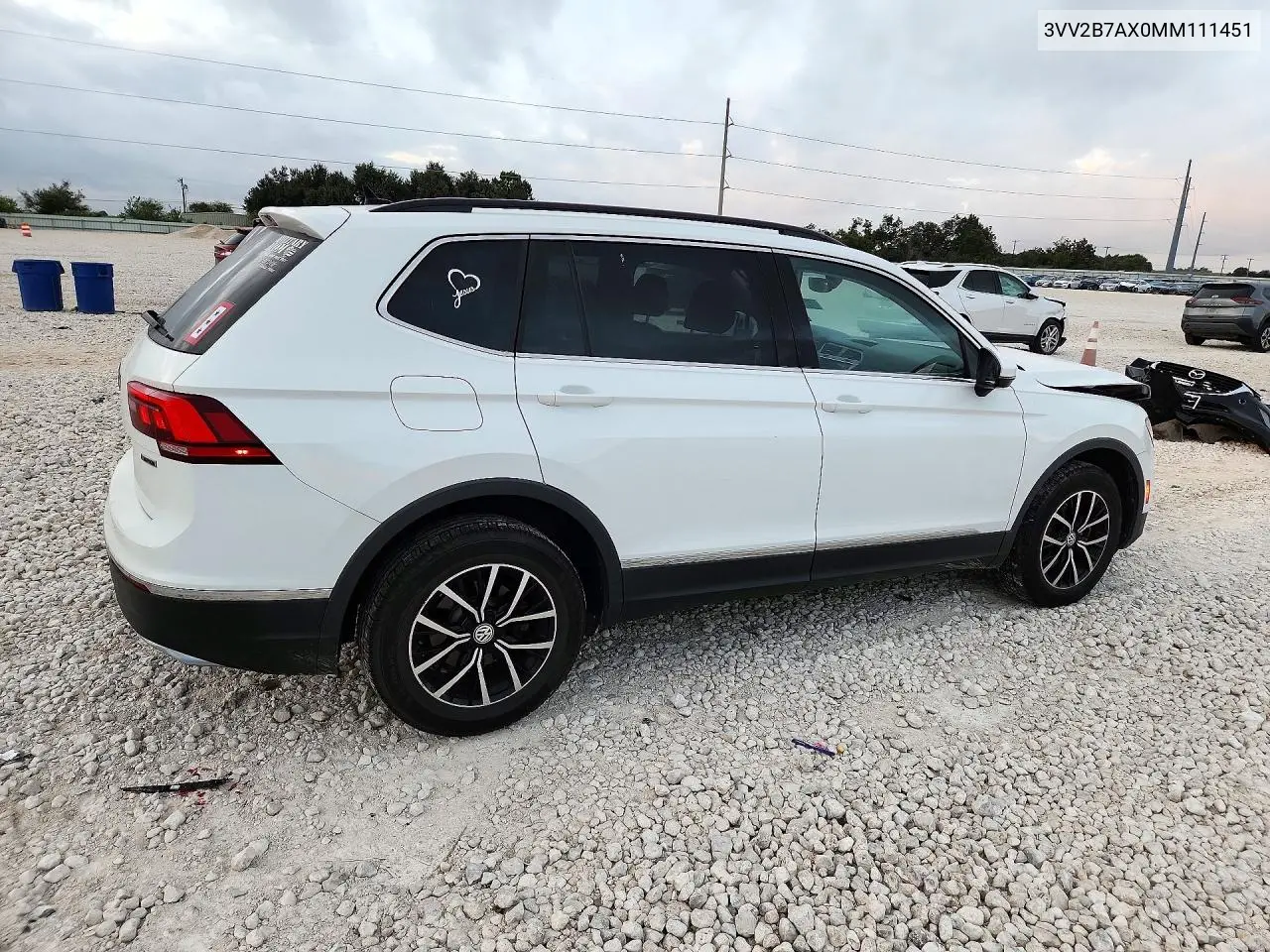2021 VOLKSWAGEN TIGUAN VIN 3VV2B7AX0MM111451 — фото 3