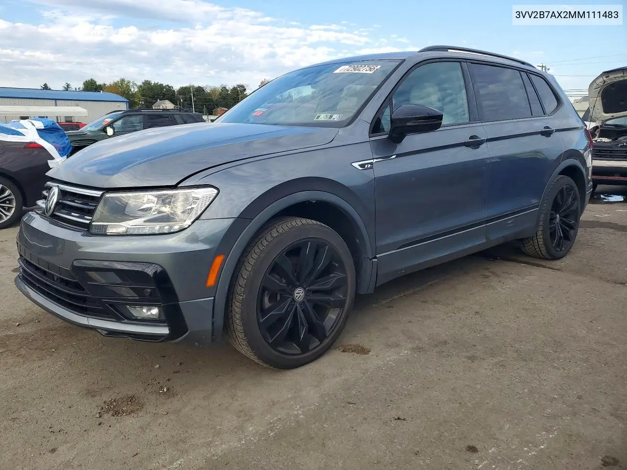 VOLKSWAGEN TIGUAN 2021, VIN 3VV2B7AX2MM111483