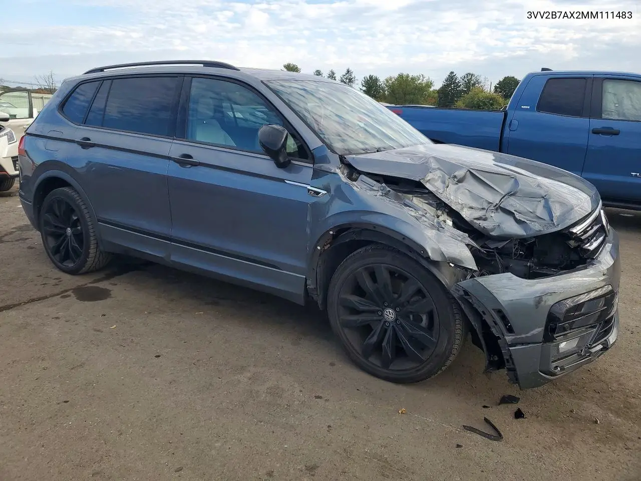 2021 VOLKSWAGEN TIGUAN VIN 3VV2B7AX2MM111483 — фото 4