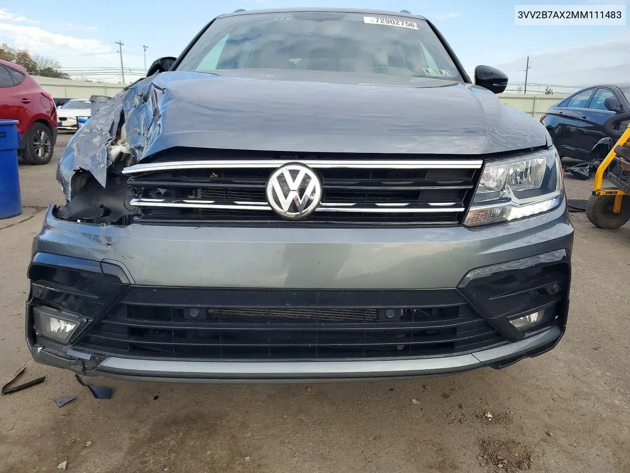2021 VOLKSWAGEN TIGUAN VIN 3VV2B7AX2MM111483 — фото 5