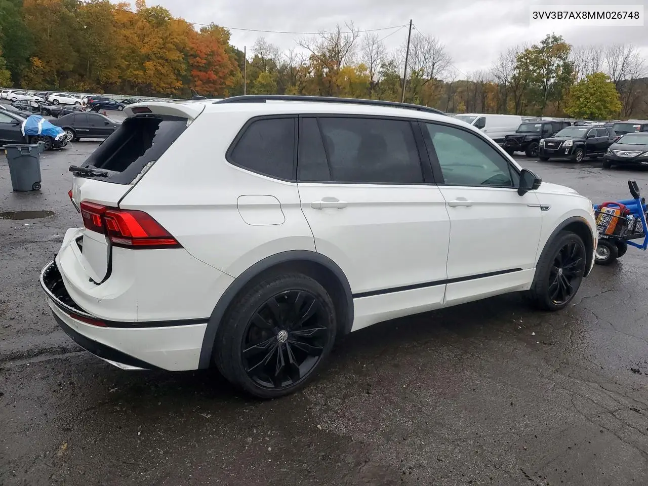2021 VOLKSWAGEN TIGUAN VIN 3VV3B7AX8MM026748 — фото 3