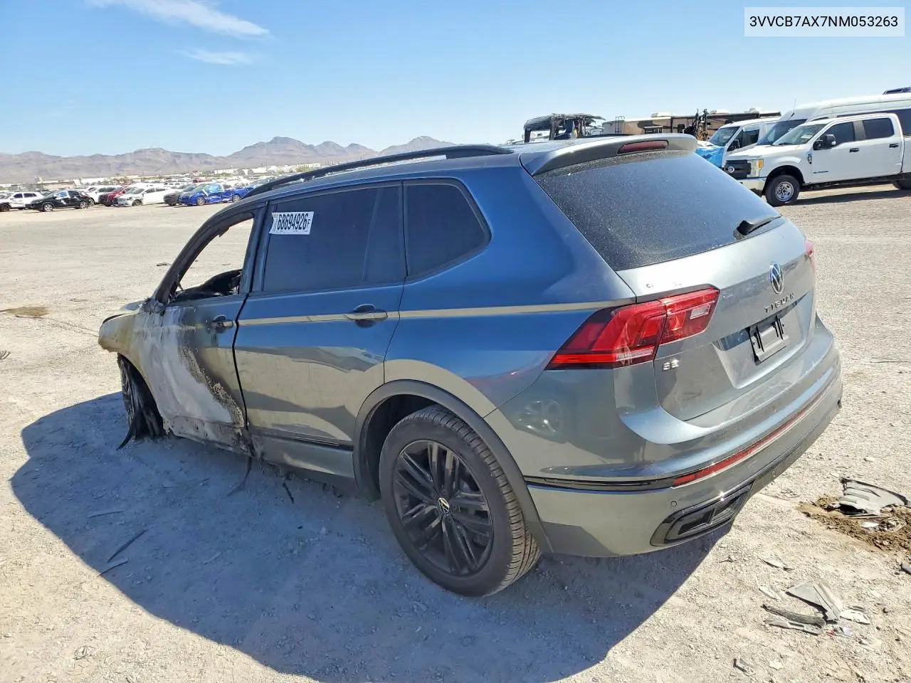 2022 VOLKSWAGEN TIGUAN VIN 3VVCB7AX7NM053263 — фото 2