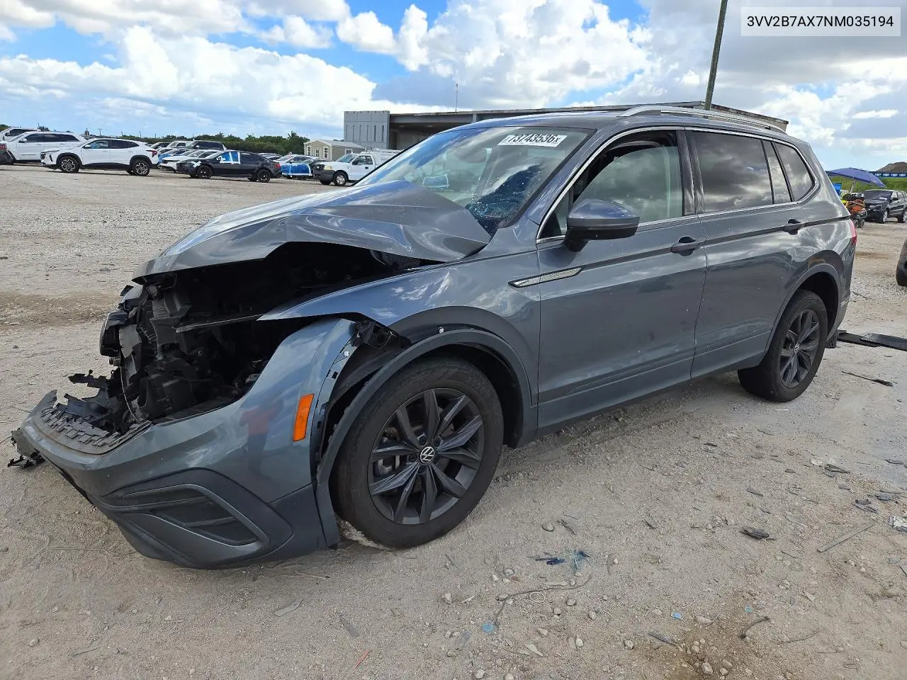 VOLKSWAGEN TIGUAN 2022, VIN 3VV2B7AX7NM035194