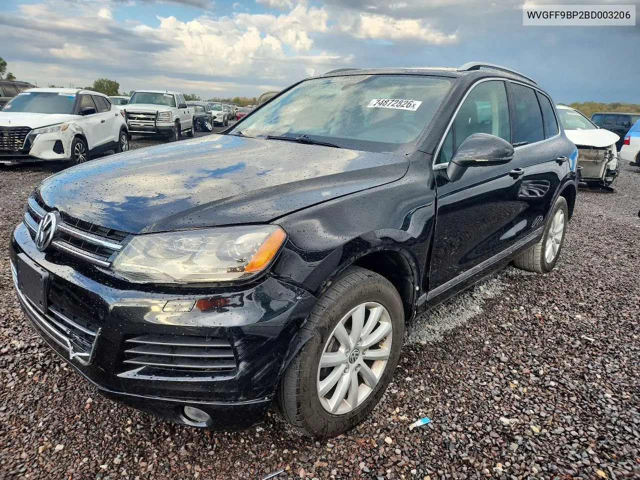 VOLKSWAGEN TOUAREG 2011, VIN WVGFF9BP2BD003206