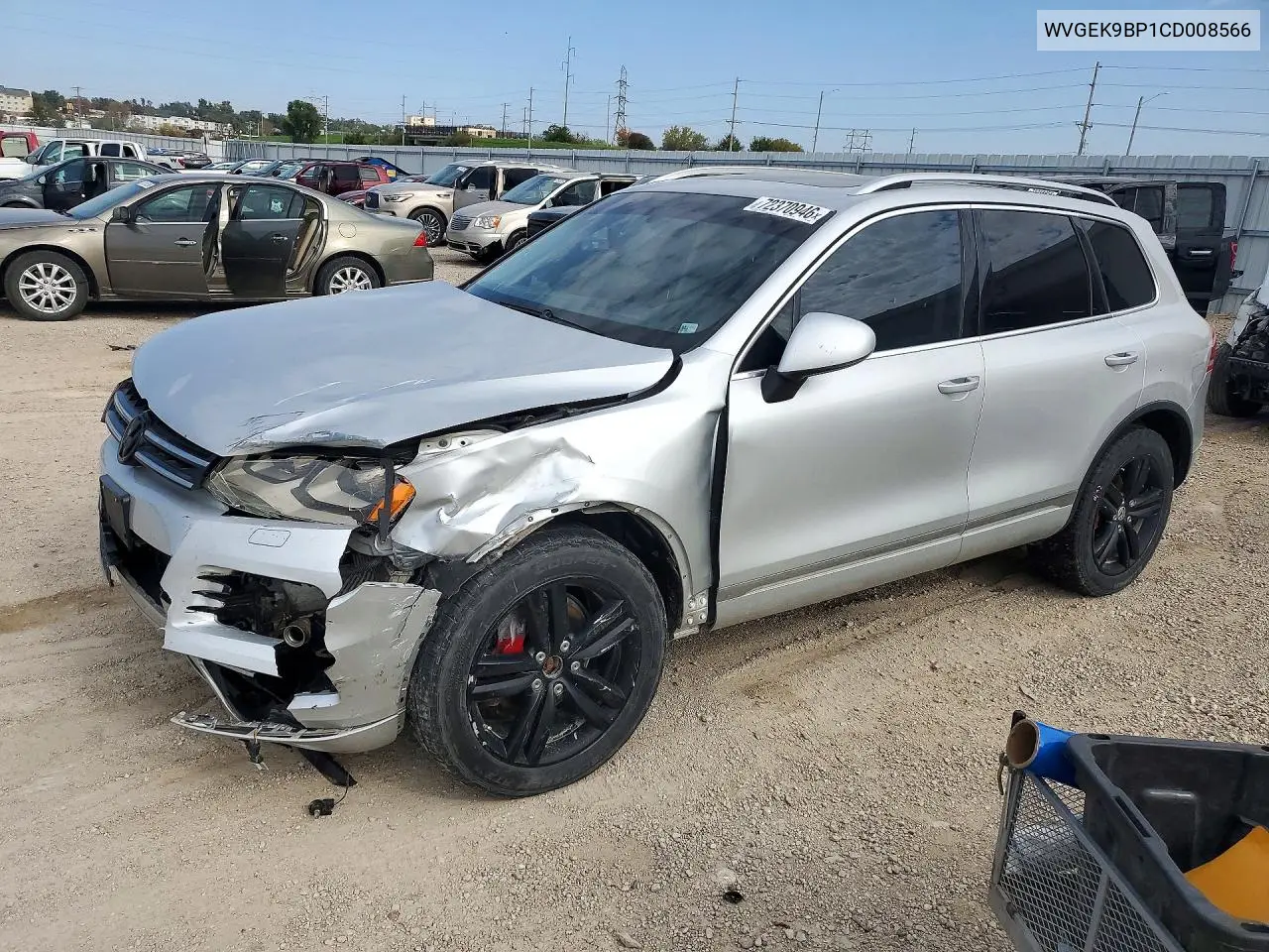 VOLKSWAGEN TOUAREG 2012, VIN WVGEK9BP1CD008566