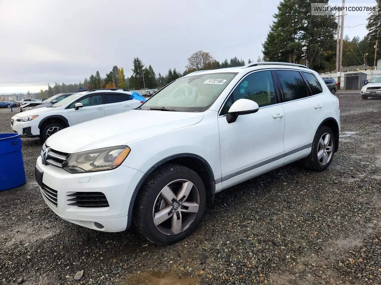 VOLKSWAGEN TOUAREG 2012, VIN WVGEK9BP1CD007868