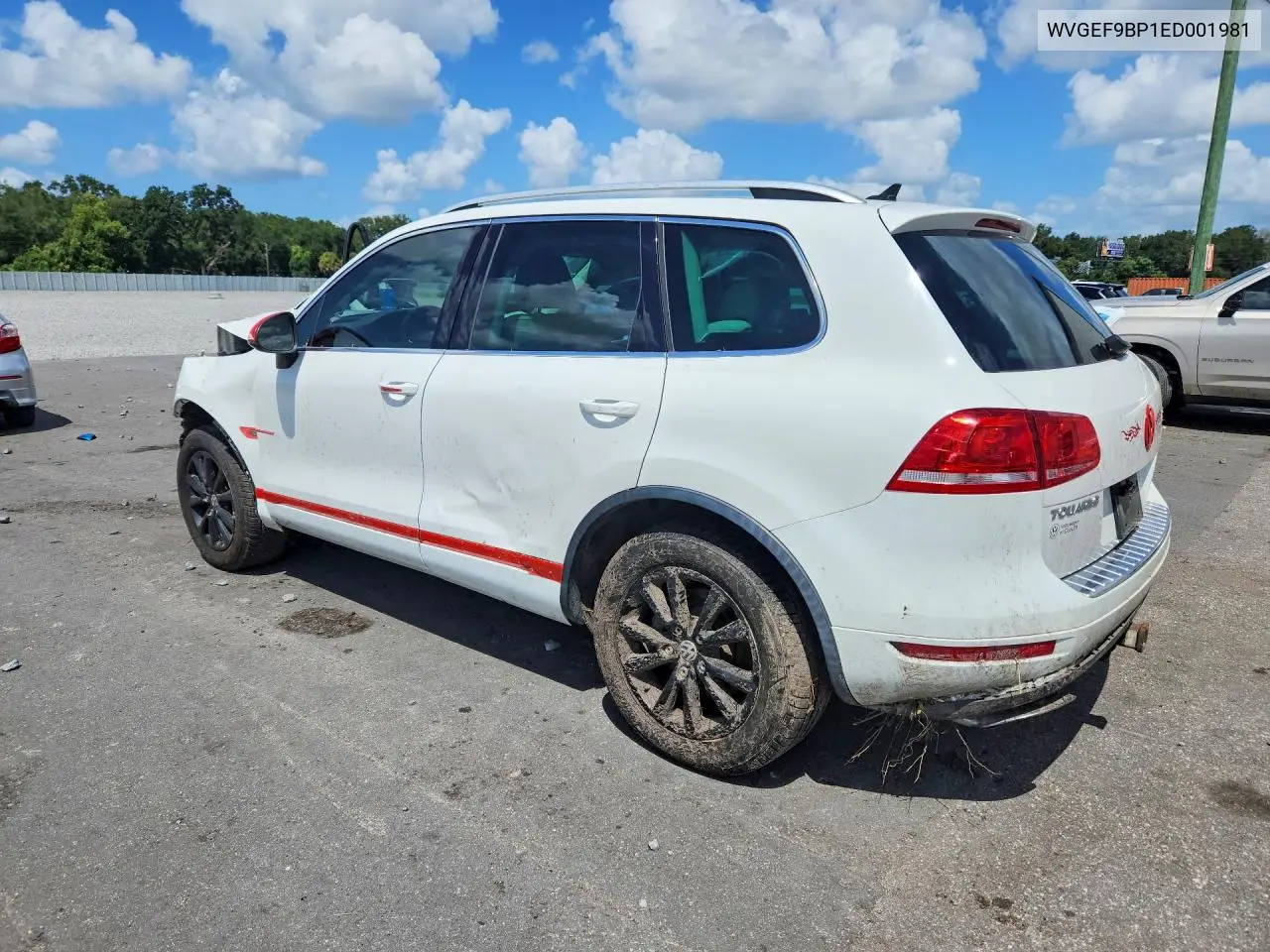 2014 VOLKSWAGEN TOUAREG VIN WVGEF9BP1ED001981 — фото 2