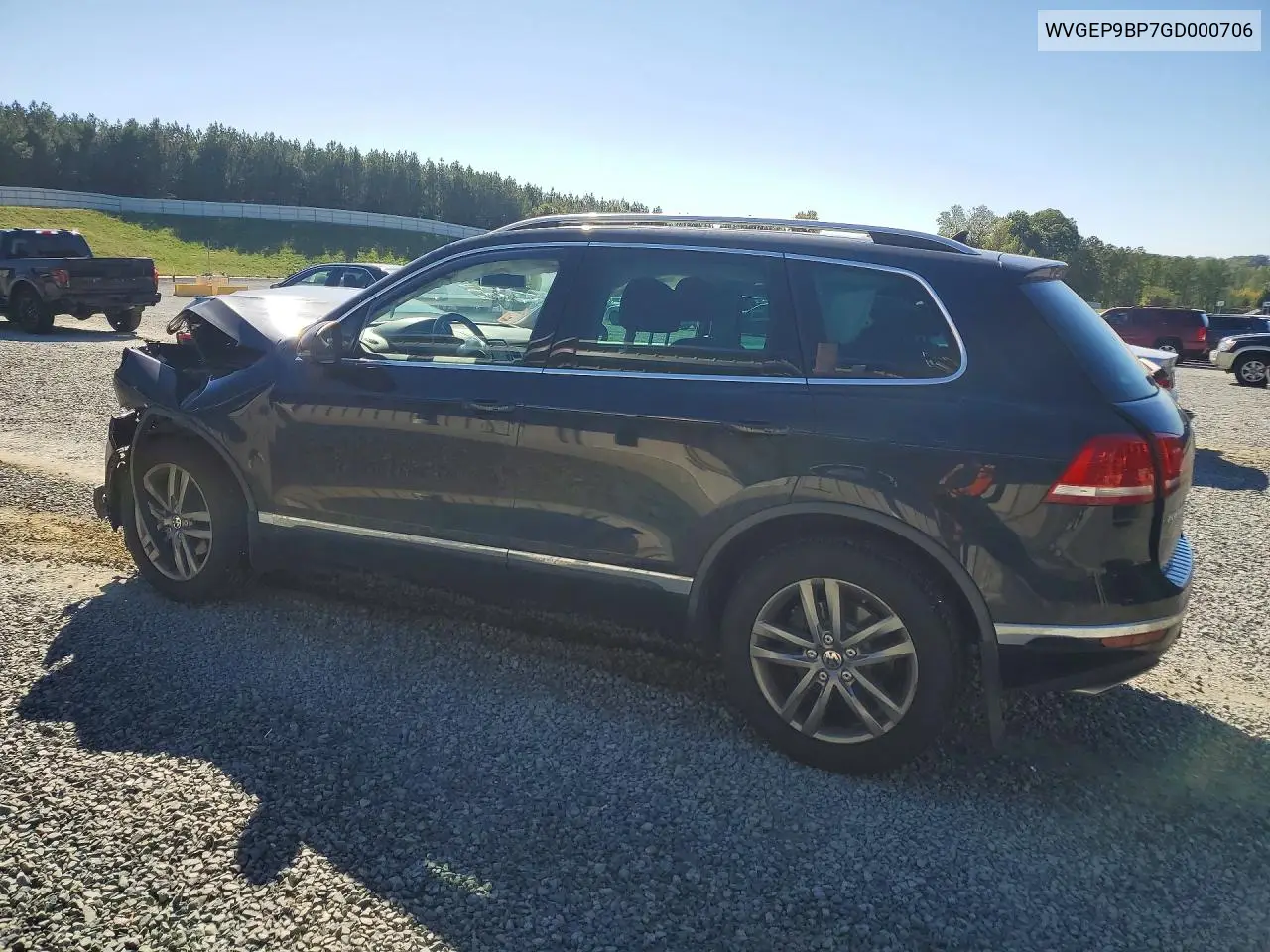 2016 VOLKSWAGEN TOUAREG VIN WVGEP9BP7GD000706 — фото 2