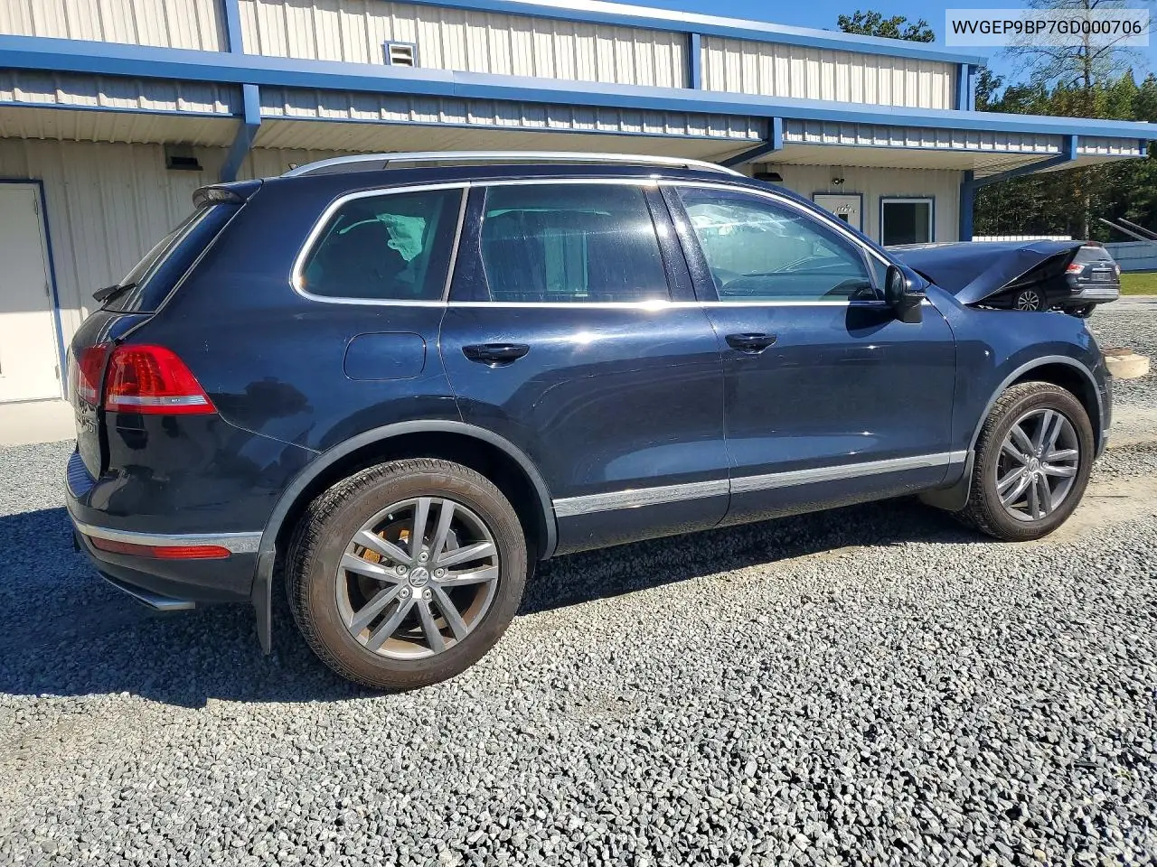 2016 VOLKSWAGEN TOUAREG VIN WVGEP9BP7GD000706 — фото 3