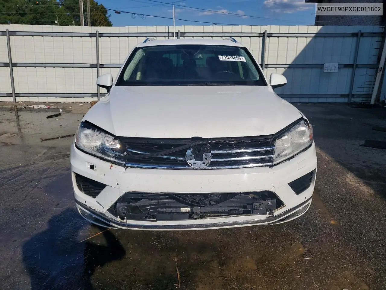 2016 VOLKSWAGEN TOUAREG VIN WVGEF9BPXGD011802 — фото 5