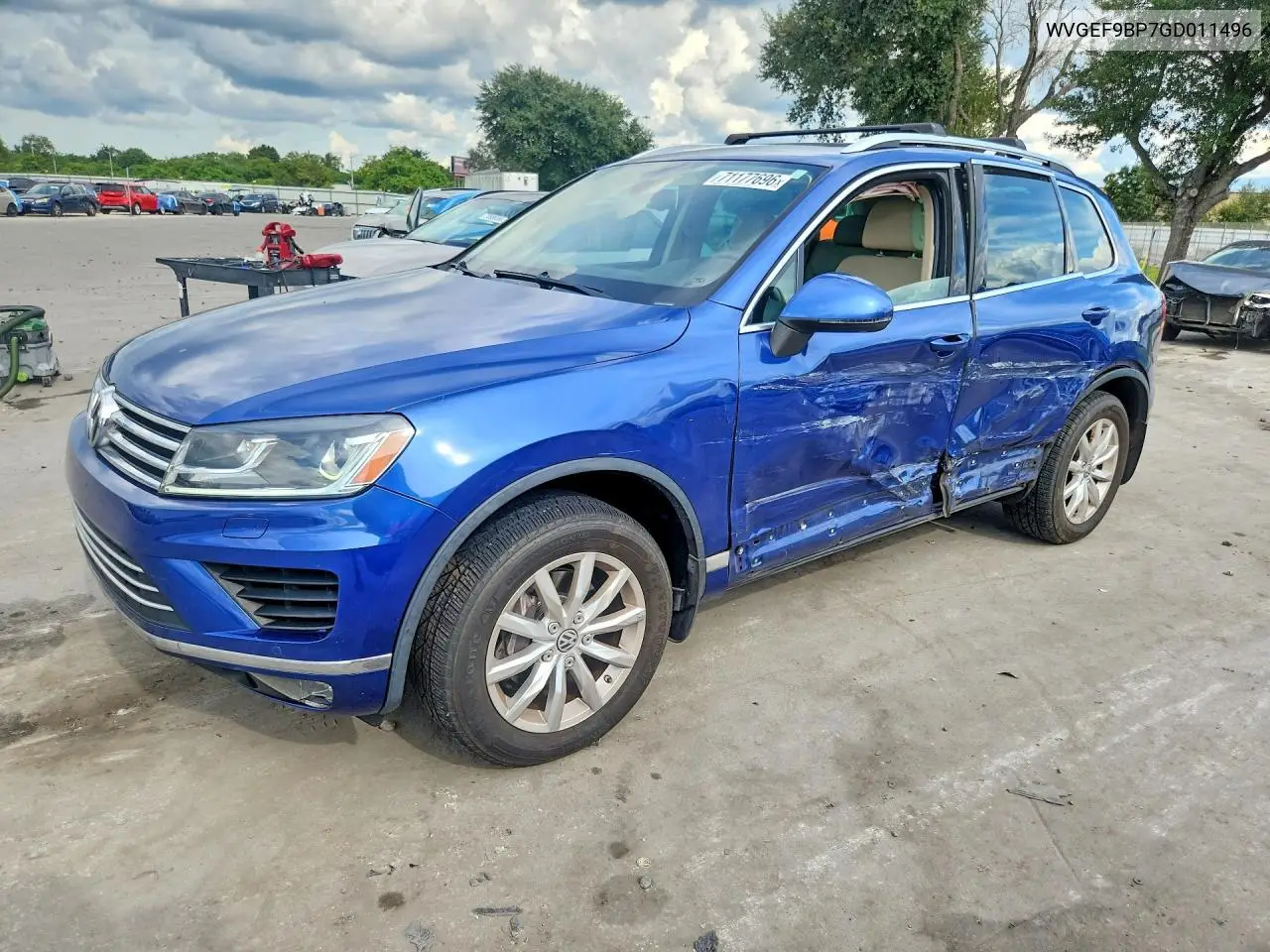 VOLKSWAGEN TOUAREG 2016, VIN WVGEF9BP7GD011496
