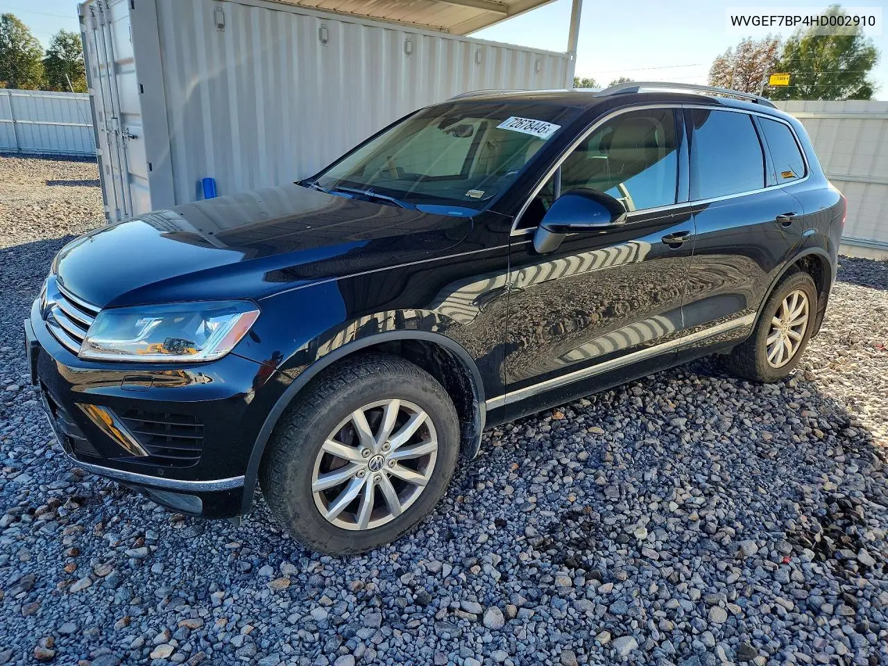VOLKSWAGEN TOUAREG 2017, VIN WVGEF7BP4HD002910