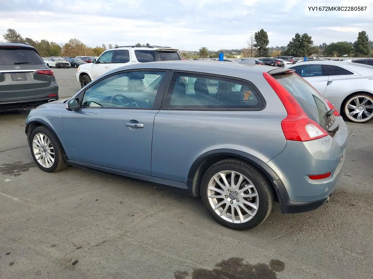 2012 VOLVO C30 VIN YV1672MK8C2280587 — фото 2