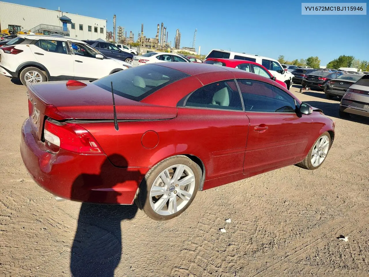 2011 VOLVO C70 VIN YV1672MC1BJ115946 — фото 3