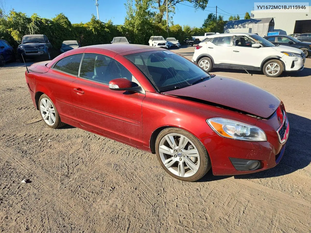 2011 VOLVO C70 VIN YV1672MC1BJ115946 — фото 4